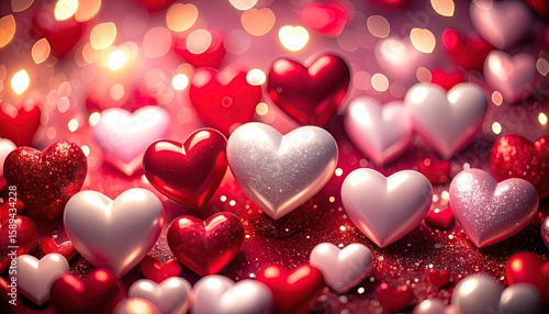 Wallpaper Mural A vibrant display of hearts Torontodigital.ca