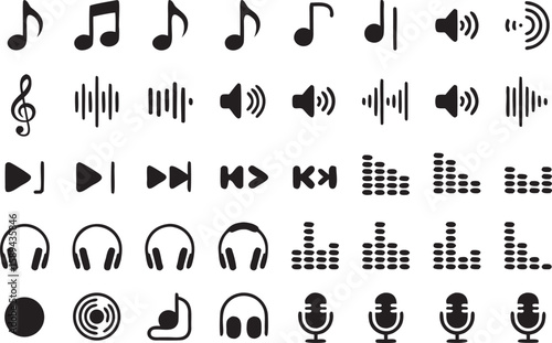 Silhouette of a Musical Note with a Treble Clef Symbol sound