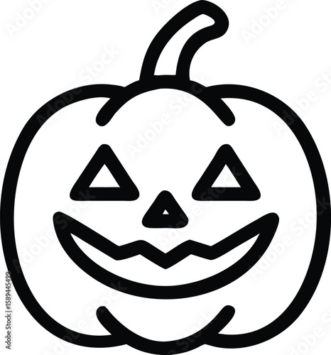 Spooky halloween jack o lantern silhouette design with transparent background for festive season