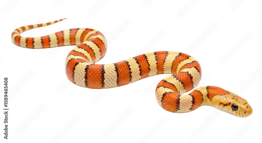 Naklejka premium Isolated Bright Orange Corn Snake