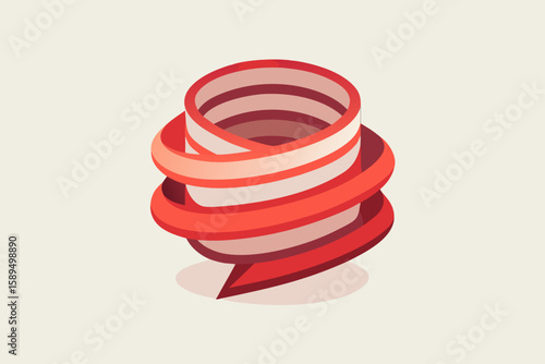 small coil shape fine mesh ribbon graphic