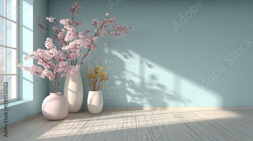 Vase with flowers on the table, floral arrangement in a vase, spring flowers in a vase, decorative flowers in a vase