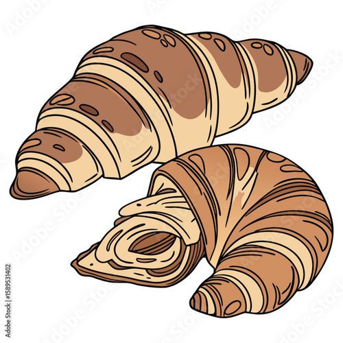 croissant vector illustration