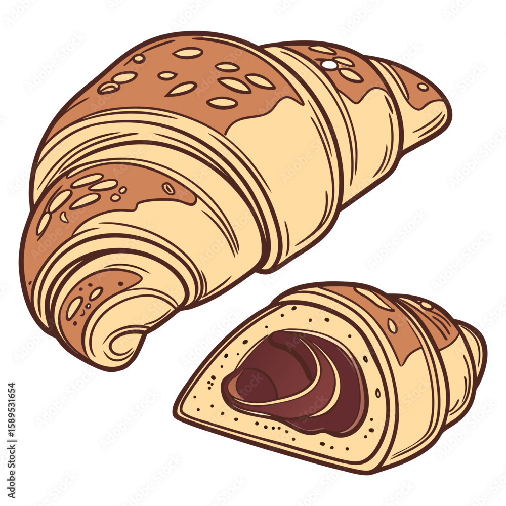 croissant on a white background croissant on a white background