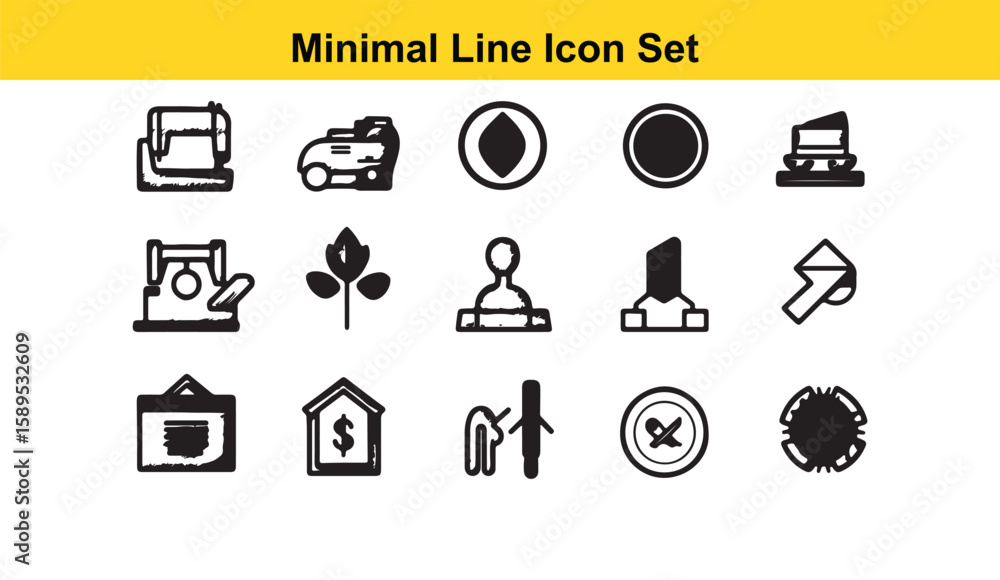 Fototapeta premium Landscape & Urban Minimal Line Icons