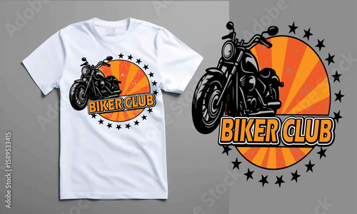 biker CLUB t shirt design vector, motorbike t shirt design, garage t shirt design