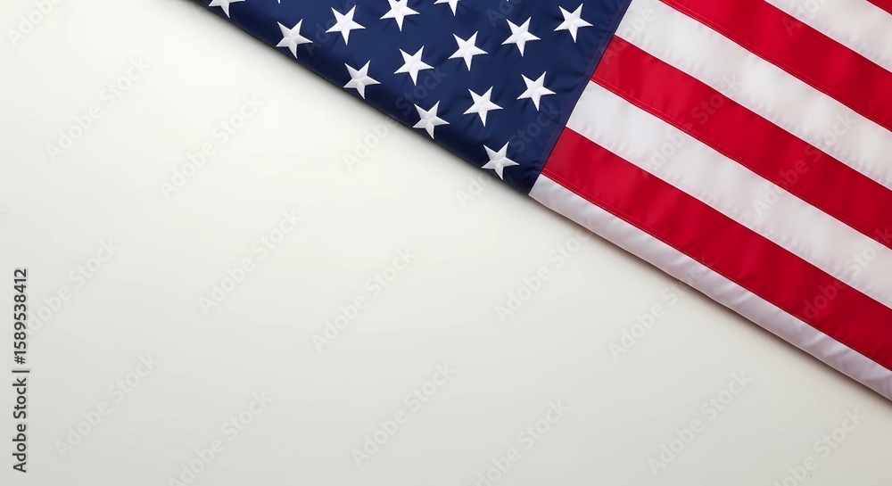 Obraz premium Stars and Stripes A Patriotic display highlighting the American flag in all its glory