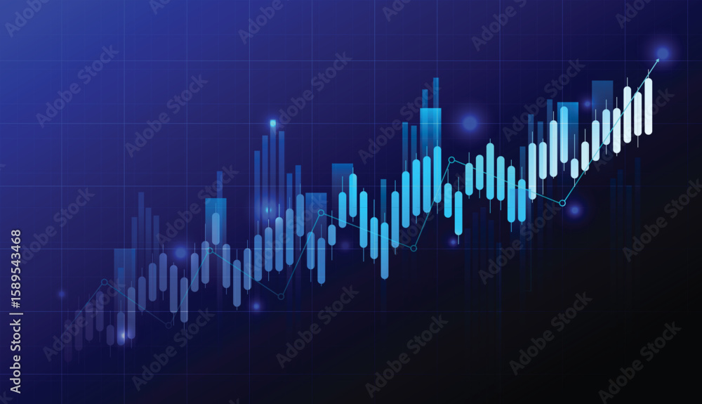 © HS 360 - Business financial background, candle stick graph chart of stock market investment trading graph, illustration business and financial concepts vector design. © HS 360 - Business financial background, candle stick graph chart of stock market investment trading graph, illustration business and financial concepts vector design.