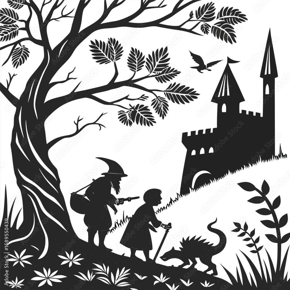 Fototapeta premium castle in the forest