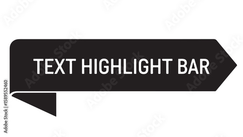 Text highlight bar banner illustration on white background.