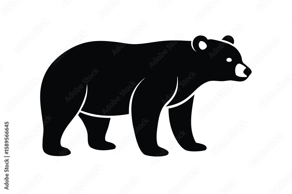 Fototapeta premium bear standing vector icon