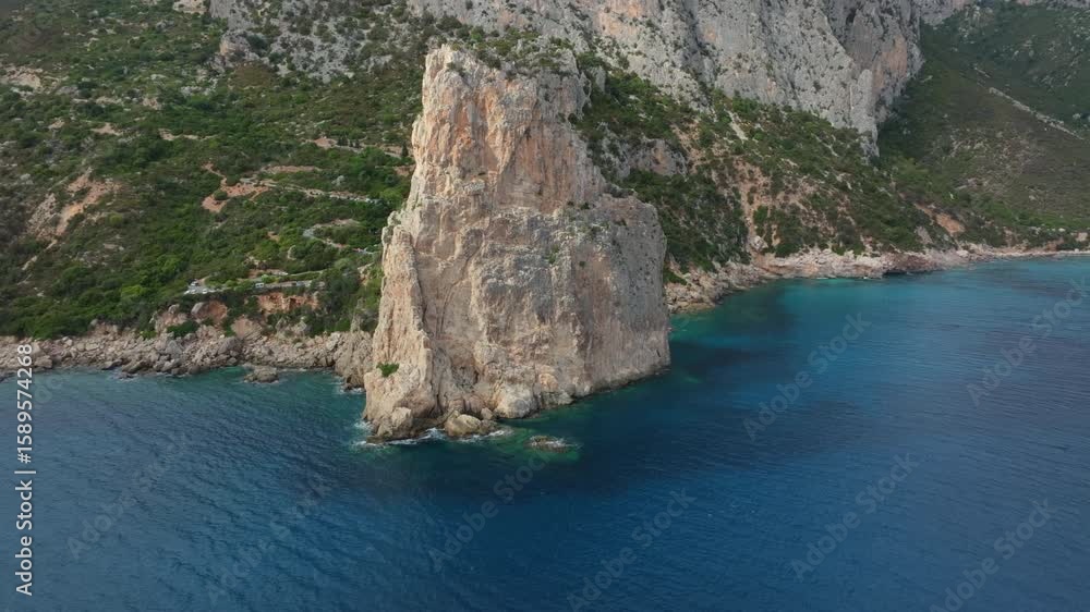 Pedra Longa Monolith Emerging from the Sardinian Sea Pedra Longa Monolith Emerging from the Sardinian Sea