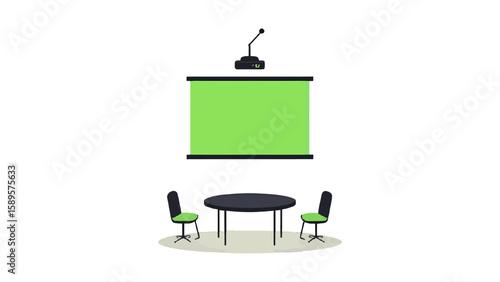 Nostalgic vibes with a vintage television set against a calming green backdrop, creating a retro and appealing visual.