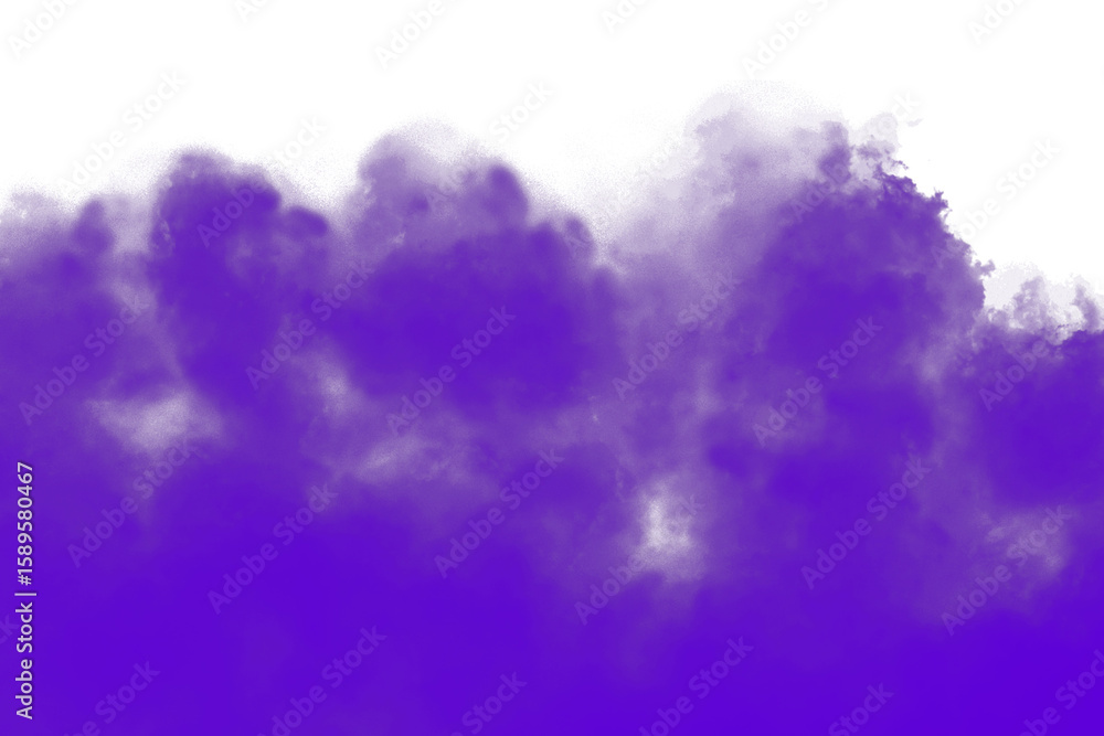 Fototapeta premium Purple smoke cloud fog dust isolated on transparent background. Colorful smoke smog misty fog steam explosion special effect. Smoke texture for Compositing, covering, overlay, design elements, PNG