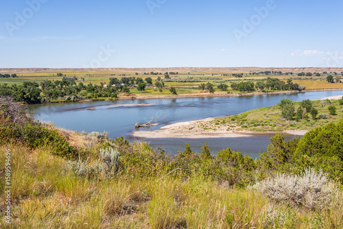 Yellowstone River overlook in wilderness of Montana