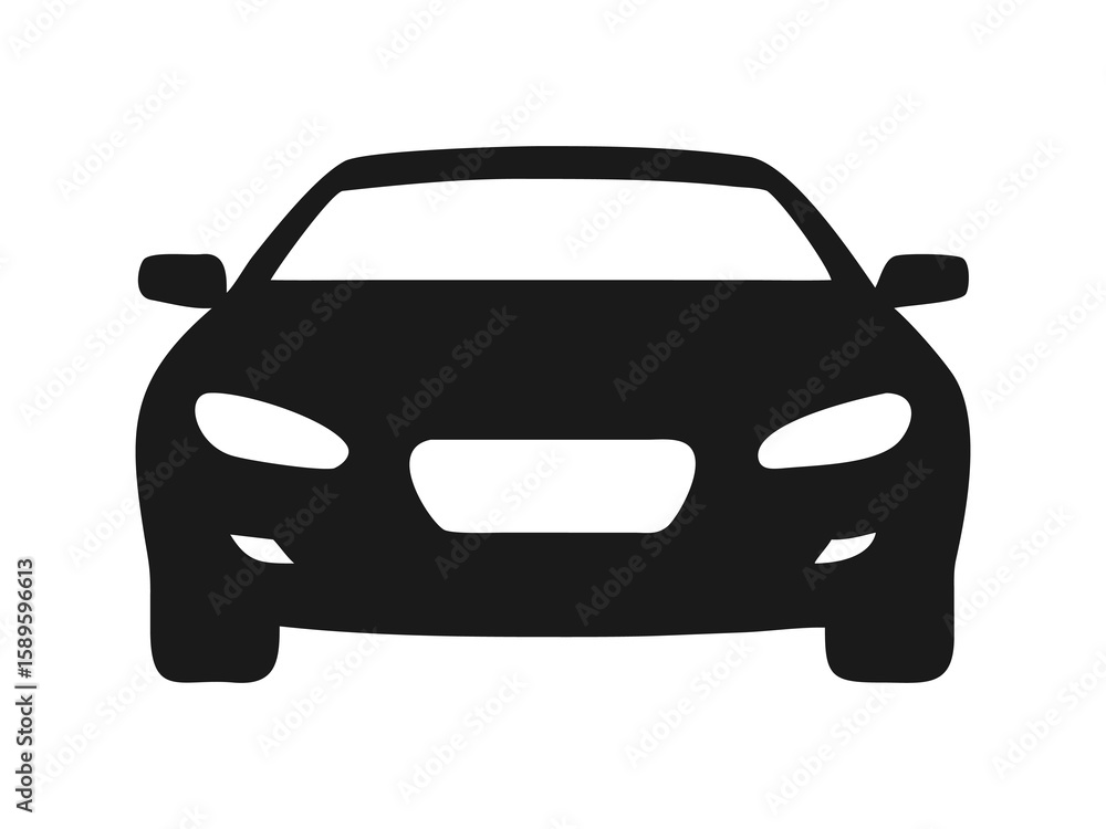 Obraz premium black car isolated on white