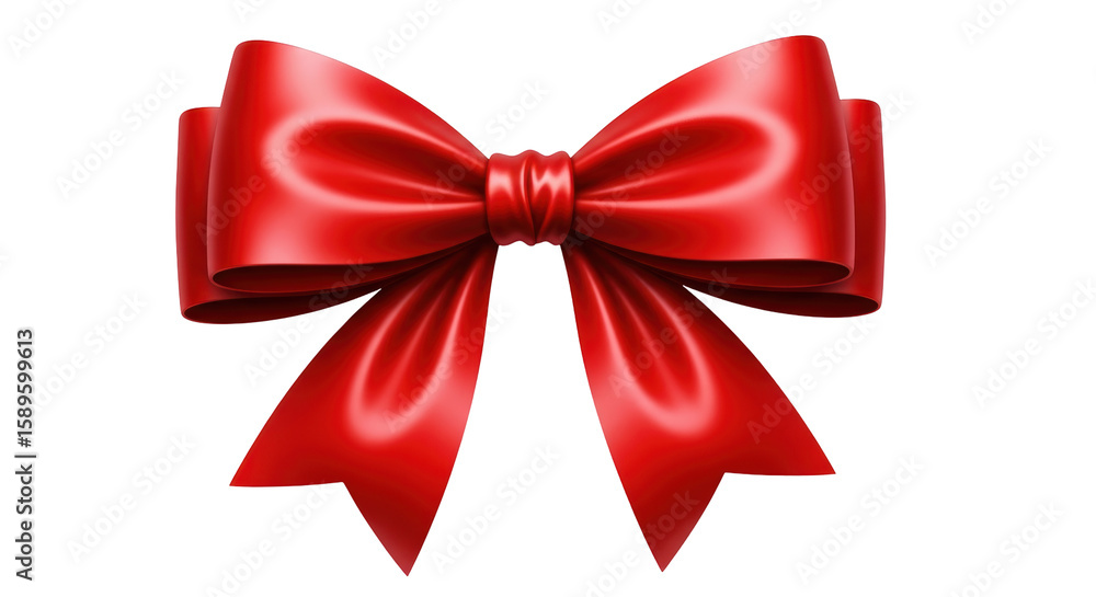 Naklejka premium Isolated Red Satin Bow