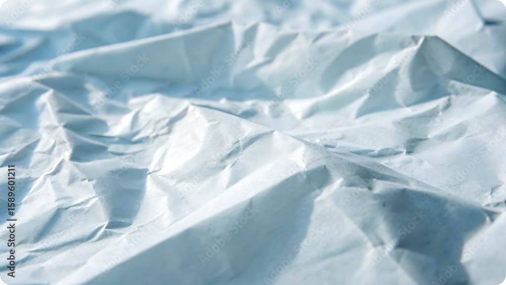 Fototapeta premium Crumpled white paper texture abstract