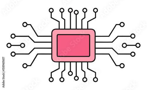 Microchip Circuit Board – High-Tech Semiconductor Hardware for Engineering and Technology Concepts
