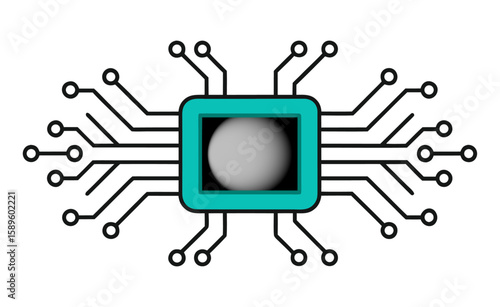 Microchip Circuit Board – High-Tech Semiconductor Hardware for Engineering and Technology Concepts