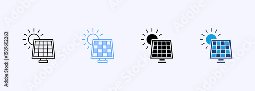 Solar Icon Set Color Multiple Style Collection