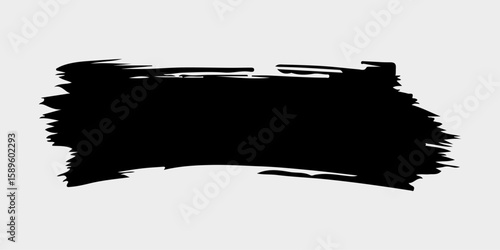 Abstract Brushstroke: A bold black brushstroke, a symbol of raw artistry and expression, is a striking visual element, perfect for conveying a sense of dynamism and artistic flair. 