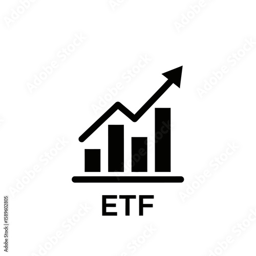 Vector art of etf financial growth chart