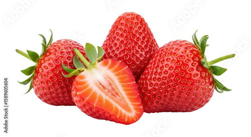 Isolated Strawberries