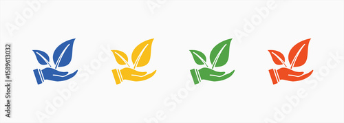 Eco Icon Set Color Multiple Style Collection