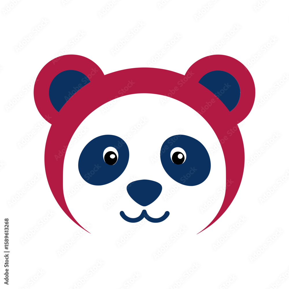 Fototapeta premium panda head vector art illustration