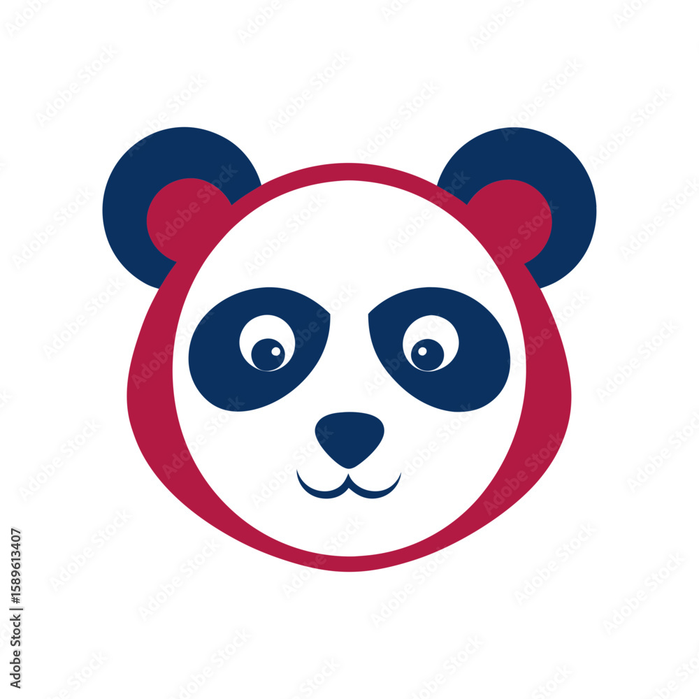 Fototapeta premium panda head vector art illustration