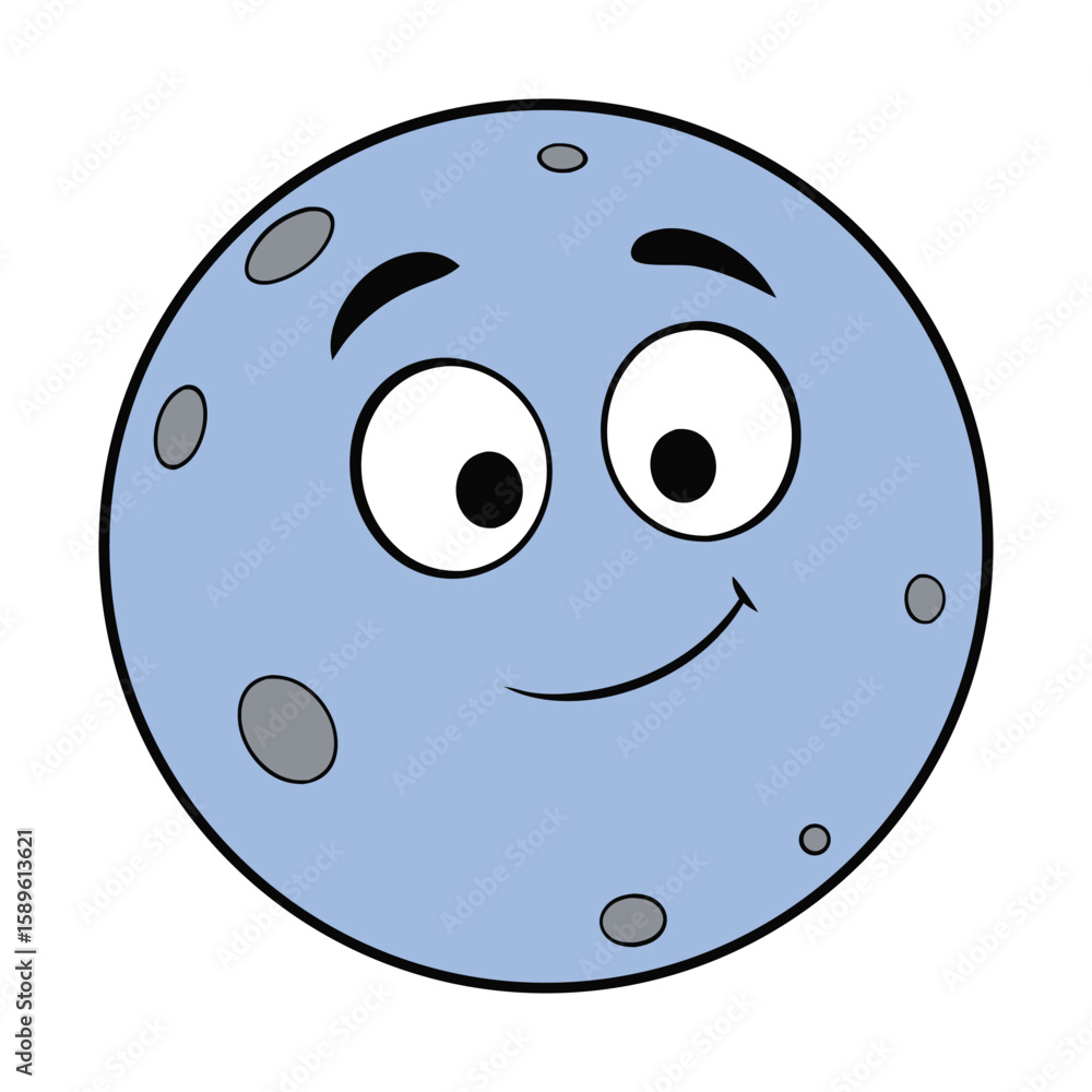 Fototapeta premium funny moon vector art 