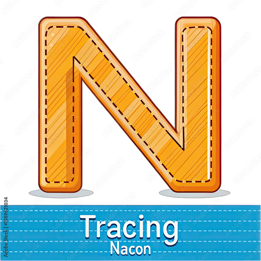 Obraz premium alphabet letter N