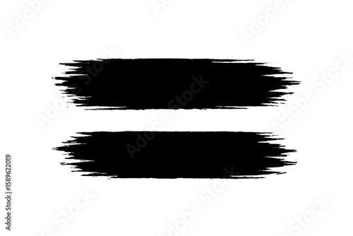 Textured Horizontal Grunge Brush Stroke Vector - Raw Artistic Element