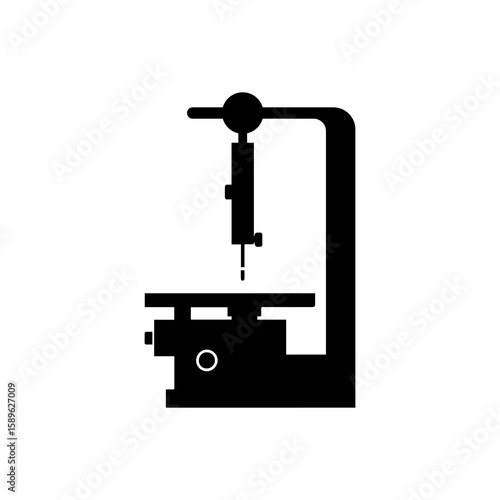 silhouette of a sawmill for cutting and splitting wood in carpentry work icon black