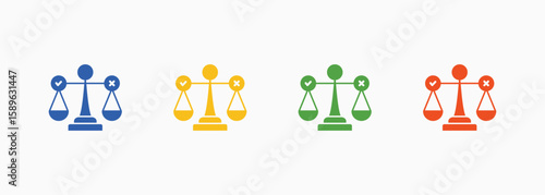 Ethics Icon Set Color Multiple Style Collection
