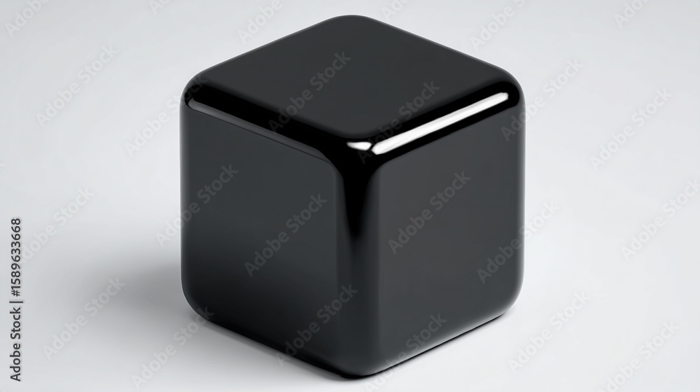 Glossy Black Cube Glossy Black Cube