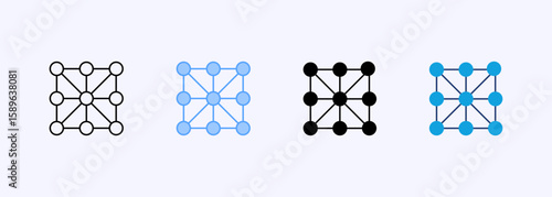 Pattern Recognition Icon Set Multiple Style Collection
