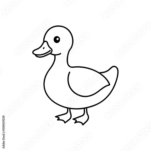 duckling cartoon isolated on white background  