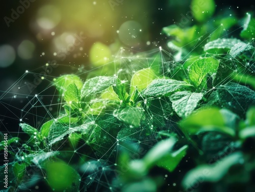 Abstract glowing lines representing the growing trend of plant-based diets and eco-friendly foods --ar 4:3 --v 6.1 Job ID: 52897e9f-9da4-4800-b204-c38d1a1c6003