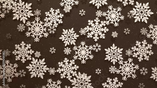 Wallpaper Mural A gentle winter dance that is captivating with clever snowflakes scattered prominently on the product reminiscent of a hall and surreal beauty. Torontodigital.ca