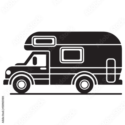 Wallpaper Mural Cartoon vector illustration of a delivery truck icon Torontodigital.ca