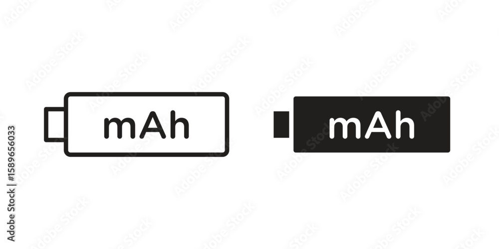 Obraz premium mAh icon vector illustration logo template in filled, outline