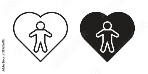 Wellness icon vector illustration logo template in filled, outline