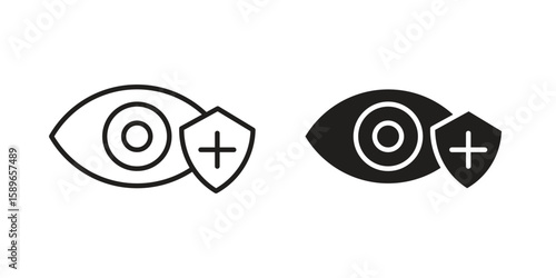 Vision insurance icon vector illustration logo template in filled, outline