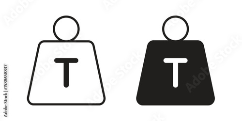 Tonne icon vector illustration logo template in filled, outline