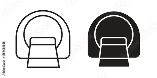 Tomography icon vector illustration logo template in filled, outline