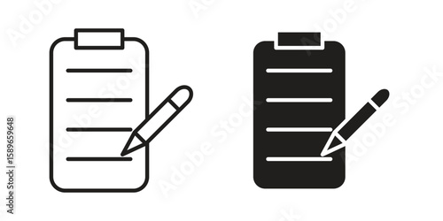 Survey icon vector illustration logo template in filled, outline