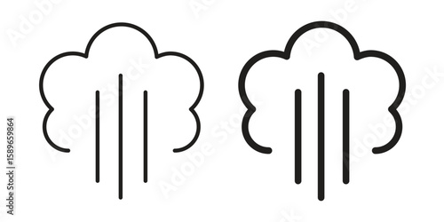 Steam icon vector illustration logo template in filled, outline