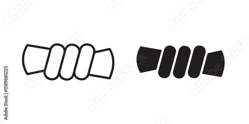 Squeeze icon vector illustration logo template in filled, outline